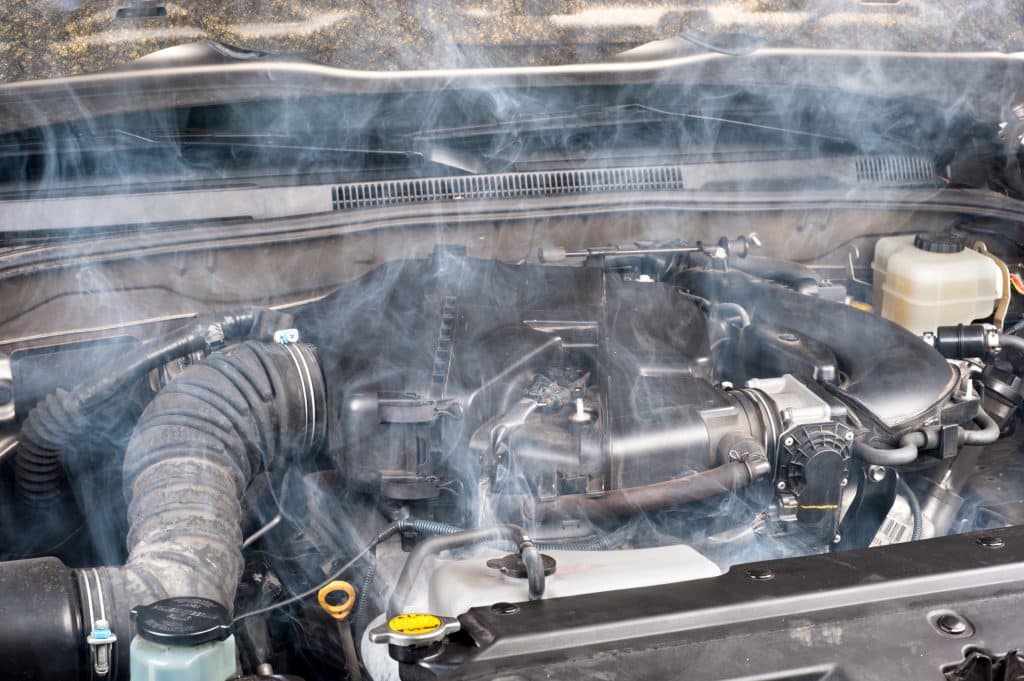 Vehicle engine overheating
